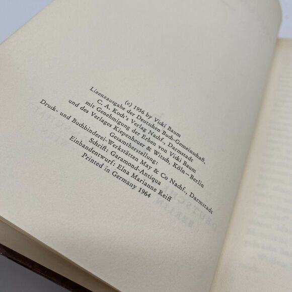 Vicki Baum Flut und Flamme 1964 Hardcover Book in German Vintage - Picture 7 of 8